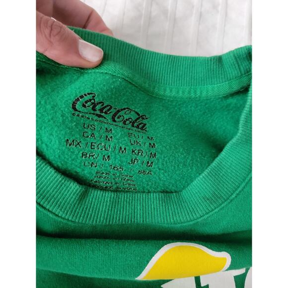 Sprite Lemon Lime Cola Crop Top Sweatshirt Green Crop Medium Halloween Costume - Picture 3 of 8